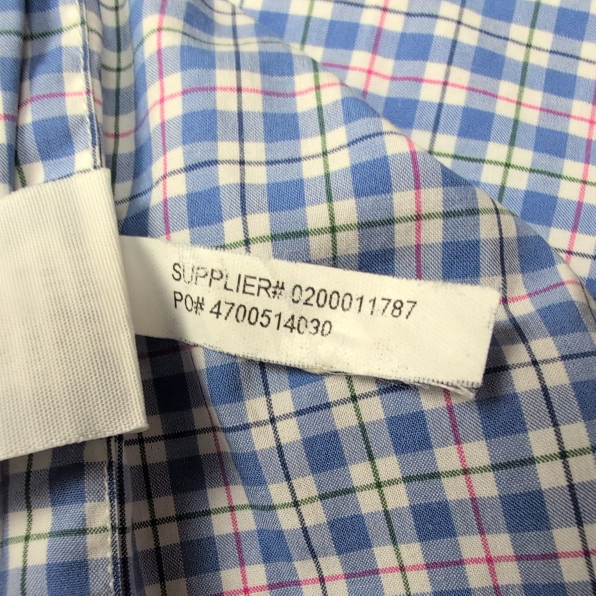 Chemise Ralph Lauren XL Bleue Carreaux Logo Rose Manches Longues Coton