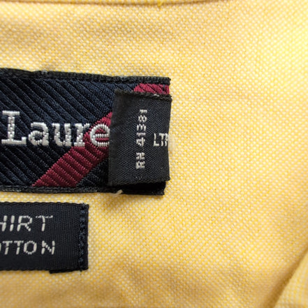 Chemise Ralph Lauren XXL L Big Shirt Jaune Oxford Poche Button Down Shirt
