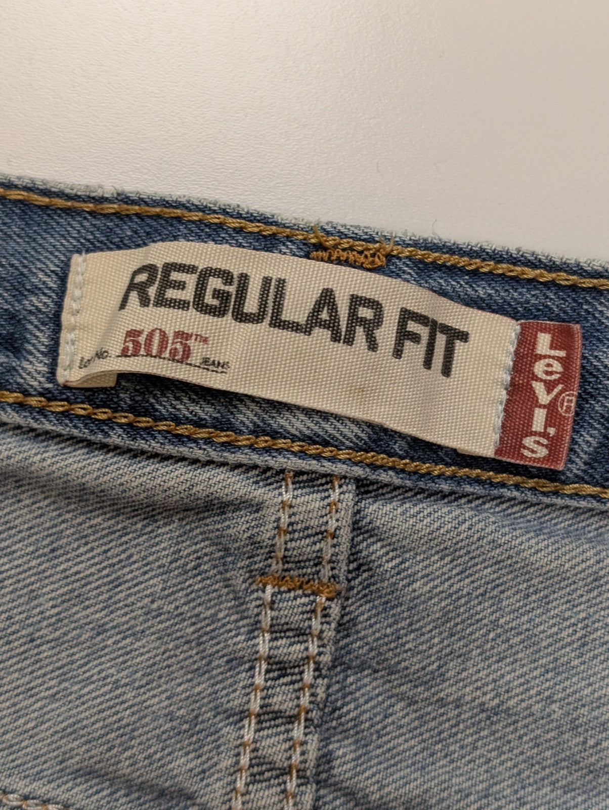 Jean Levi's 505 Regular Fit Vintage Homme W38 L30 Bleu Denim Classic Straight