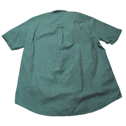 Chemise CHAPS verte à carreaux manches courtes taille L #1e