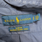 Chemise Ralph Lauren Manches Courtes Slim Fit Bleu Marine Taille S