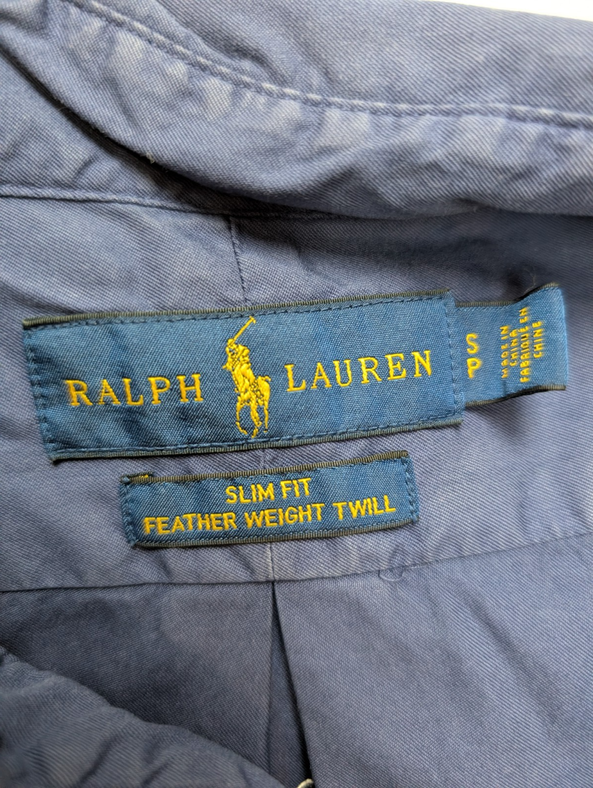 Chemise Ralph Lauren Manches Courtes Slim Fit Bleu Marine Taille S