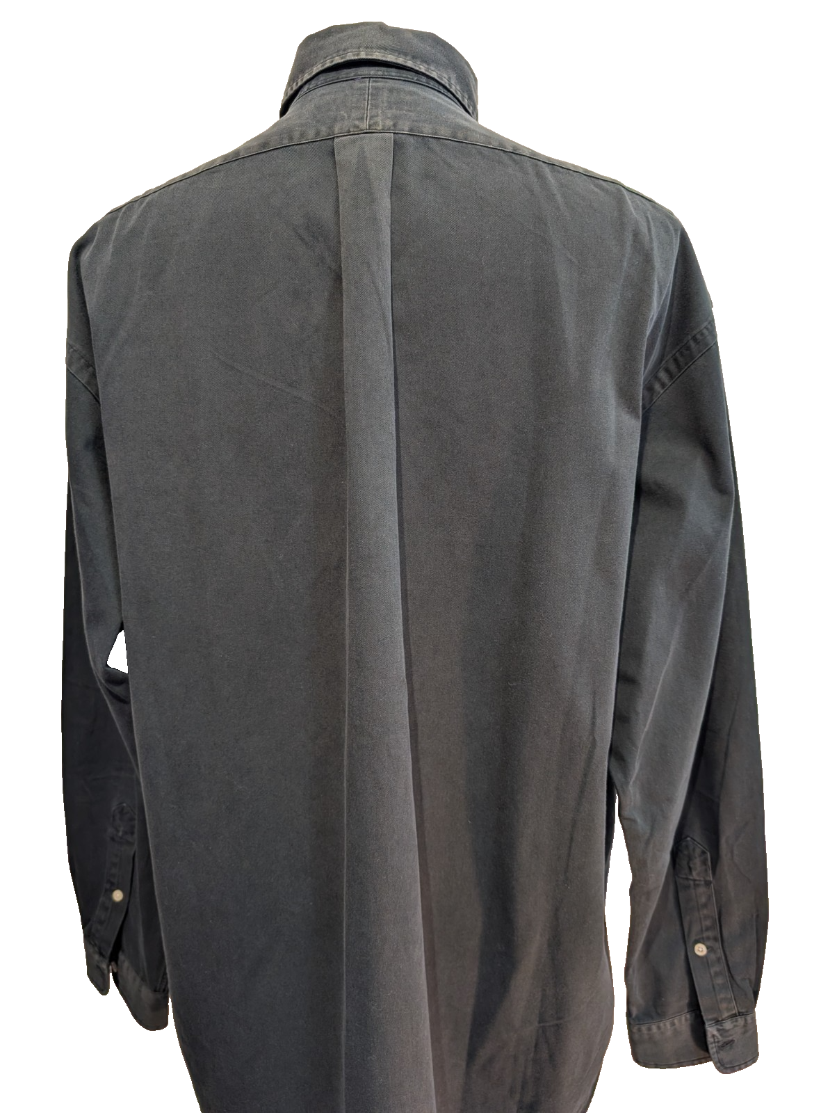 Chemise Ralph Lauren Homme XL XXL Noir Délavé Vintage Logo Violet Coupe Blake