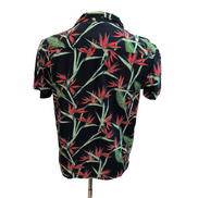 Chemise Hawaïenne MBX Viscose Bleu Marine Motif Floral M