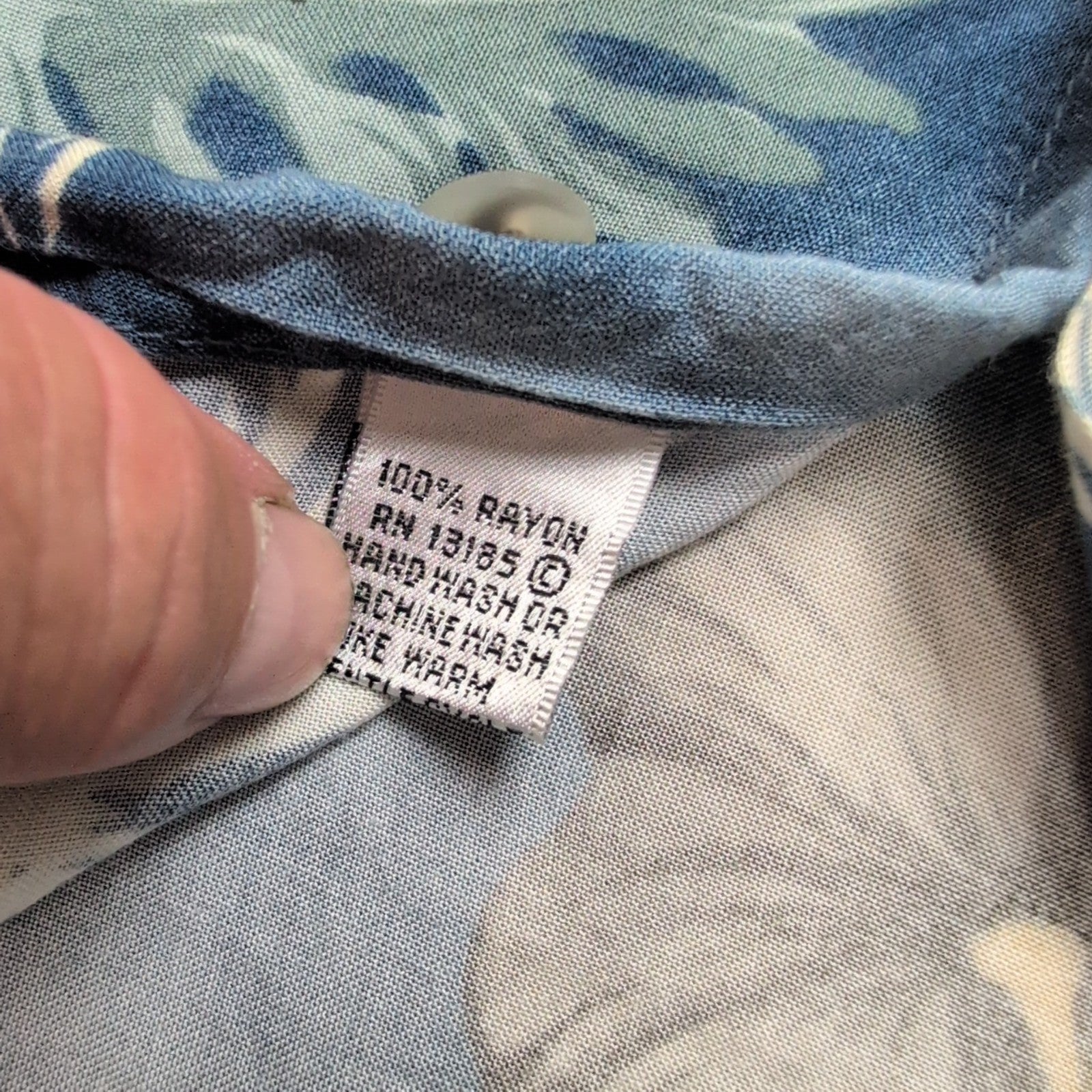 Chemise Hawaïenne Pierre Cardin XL Rayonne Made in Korea Bleu Tropical