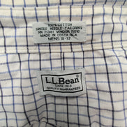 Chemise L.L. Bean blanche à carreaux bleus et noir taille XXL #121e