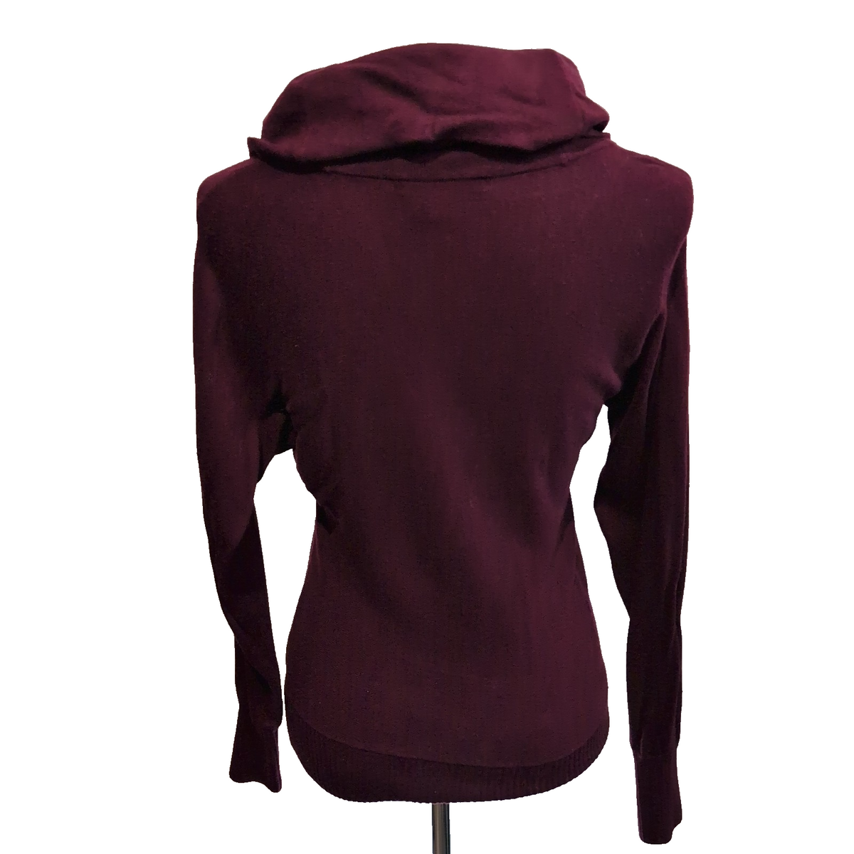 Pull Lauren Ralph Lauren Femme XS Bordeaux Col Bénitier Coton Modal