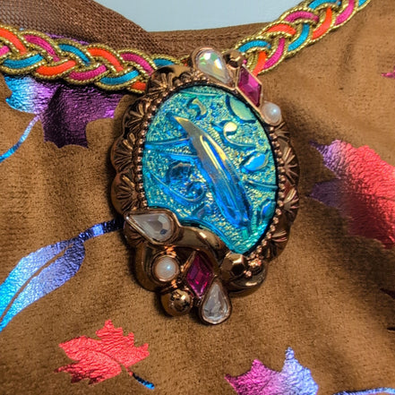 Robe Déguisement Disney Pocahontas Fille 5-6 Ans 116 cm Neuve Broche