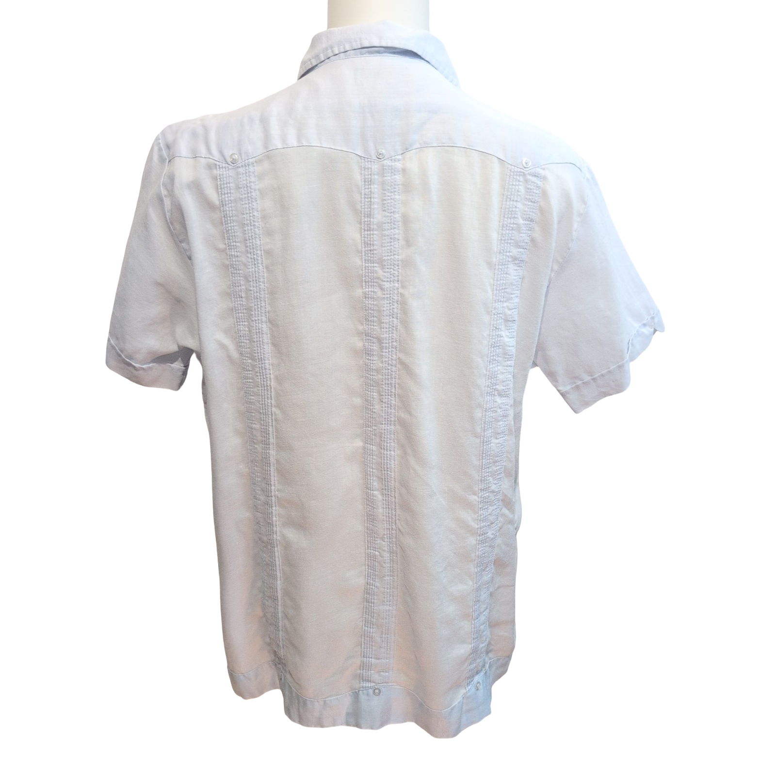 Chemise Lin Cuba Panama Successa Lilas Clair Guayabera 4 Poches L