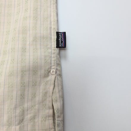 Chemise Patagonia 2XL Beige Vert Manches courtes Ventilée 2 Poches Outdoor