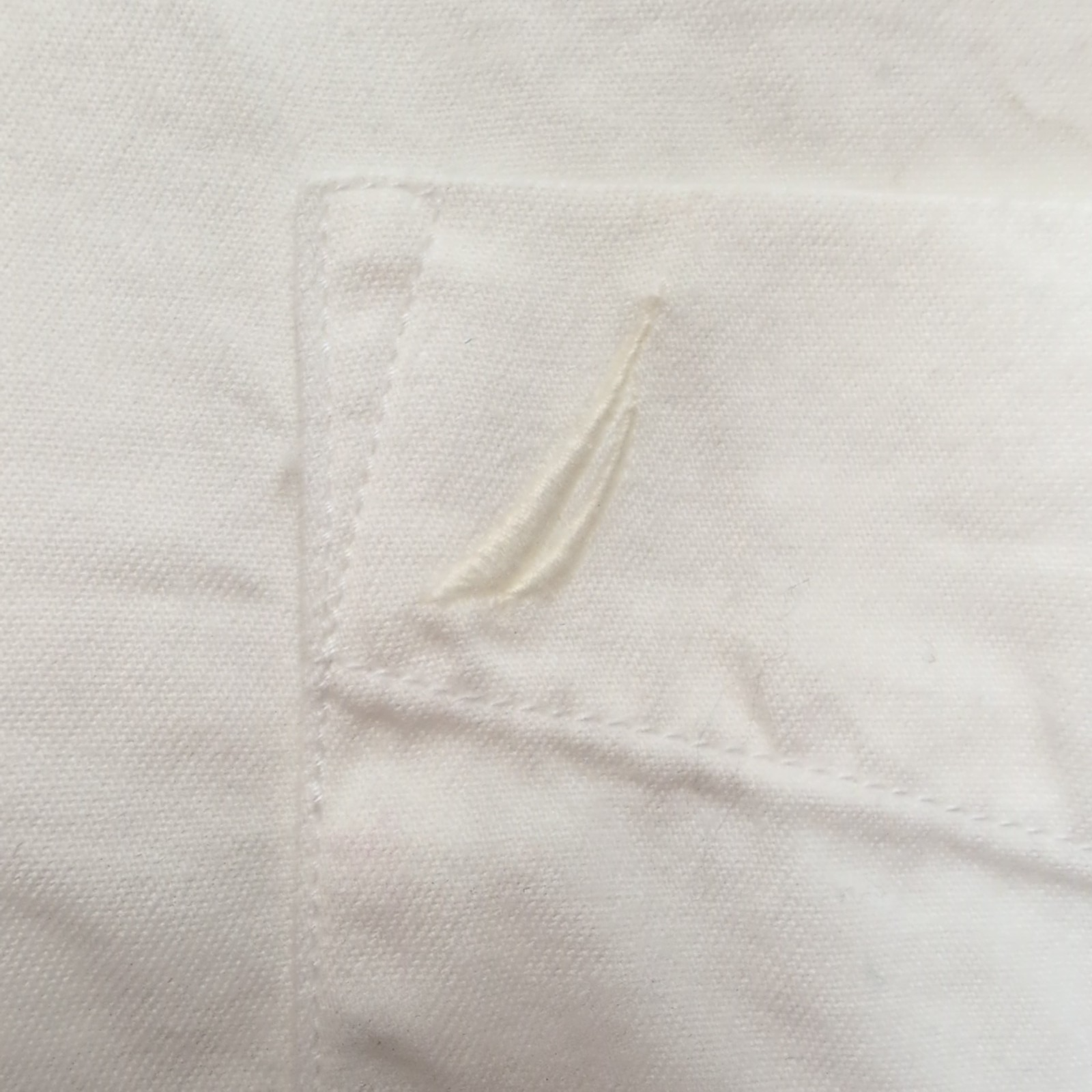 Chemise Nautica XL Blanche 100% Coton Logo Blanc manches longues