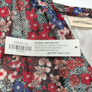 Haut Femme Gentle Fawn 2XL Fleuri Doublé Manches Longues Rouge Neuf Étiquette