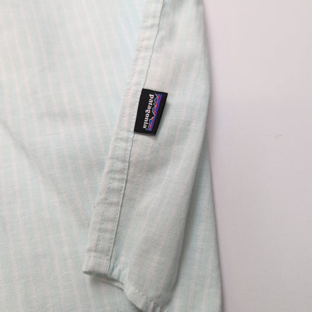 Chemise Patagonia manche courte S Vert Pastel Rayures Coton