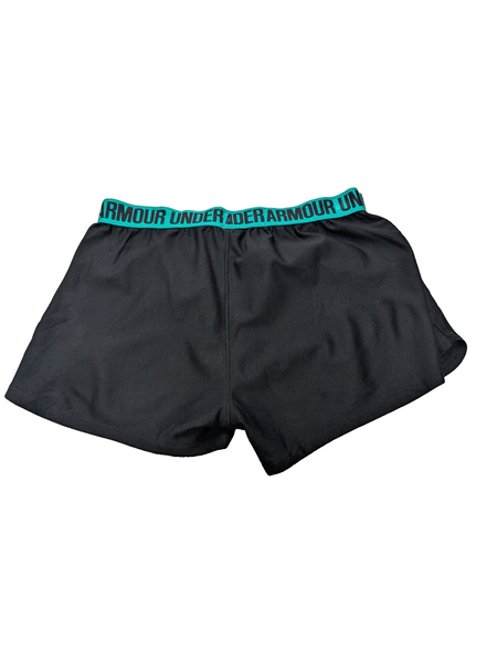 Short Under Armour HeatGear Noir & Vert - Femme Taille M