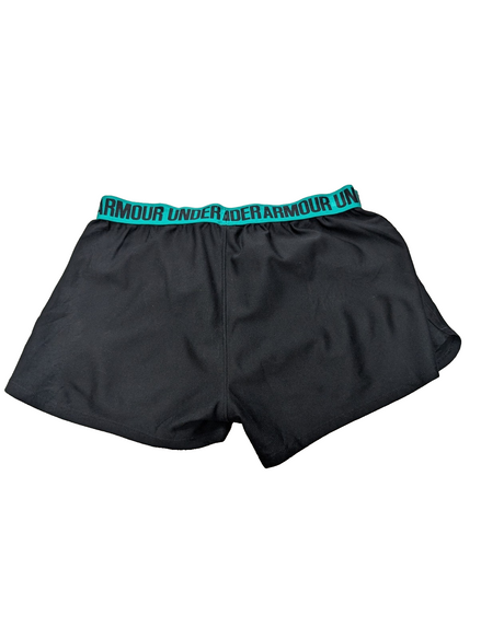 Short Under Armour HeatGear Noir & Vert - Femme Taille M