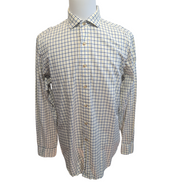 Titre : Chemise Polo Ralph Lauren L Carreaux Blanc Jaune Noir 100% Coton