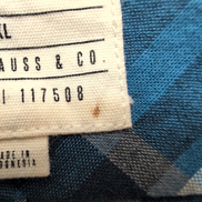 Chemise LEVI'S Homme XL Bleue et Blanche à Carreaux manches courtes