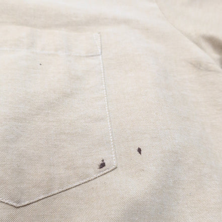 Chemise Dickies XL XXL Beige Oxford 65% Coton Poche Logo Manches Longues