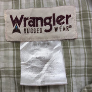 Chemise Wrangler Manches Courtes Vert à Carreaux à Poches Taille L