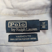Chemise Polo Ralph Lauren bleue ciel logo marron taille XL #2517