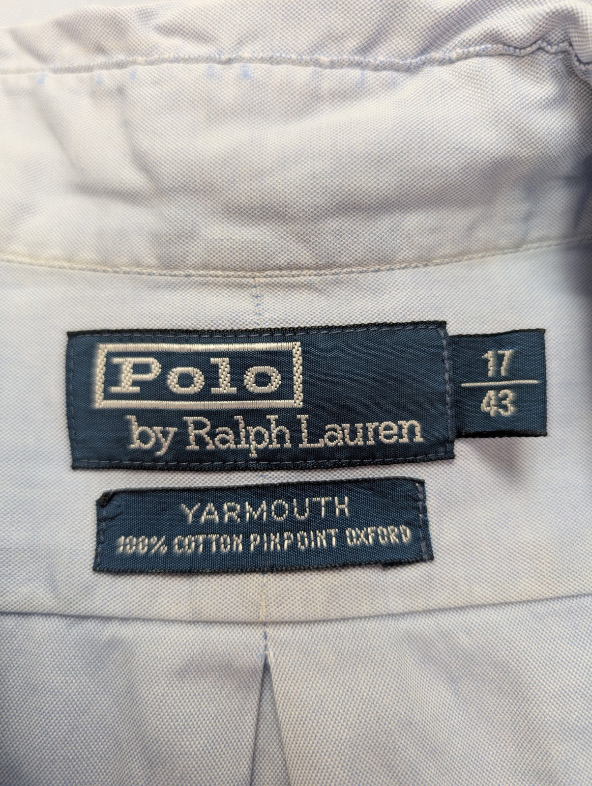 Chemise Polo Ralph Lauren bleue ciel logo marron taille XL #2517