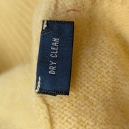 Pull Polo Ralph Lauren Jaune Logo Bleu Marine - 100% Laine d'Agneau S/M (ajusté)