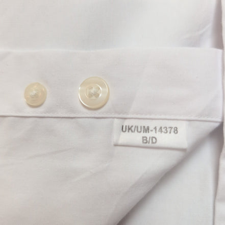 Chemise YVES SAINT LAURENT Blanc Uni Taille 39 M/L Logo Brodé Manches Longues