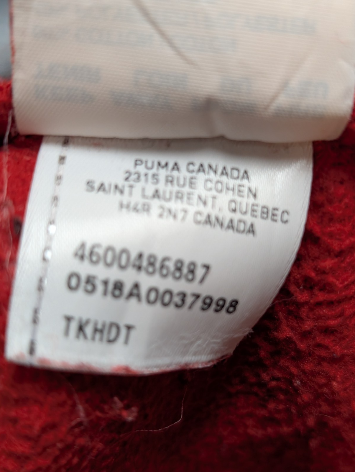 Sweat à Capuche PUMA Homme M Rouge Hoodie Sport 2 Poches Excellent État