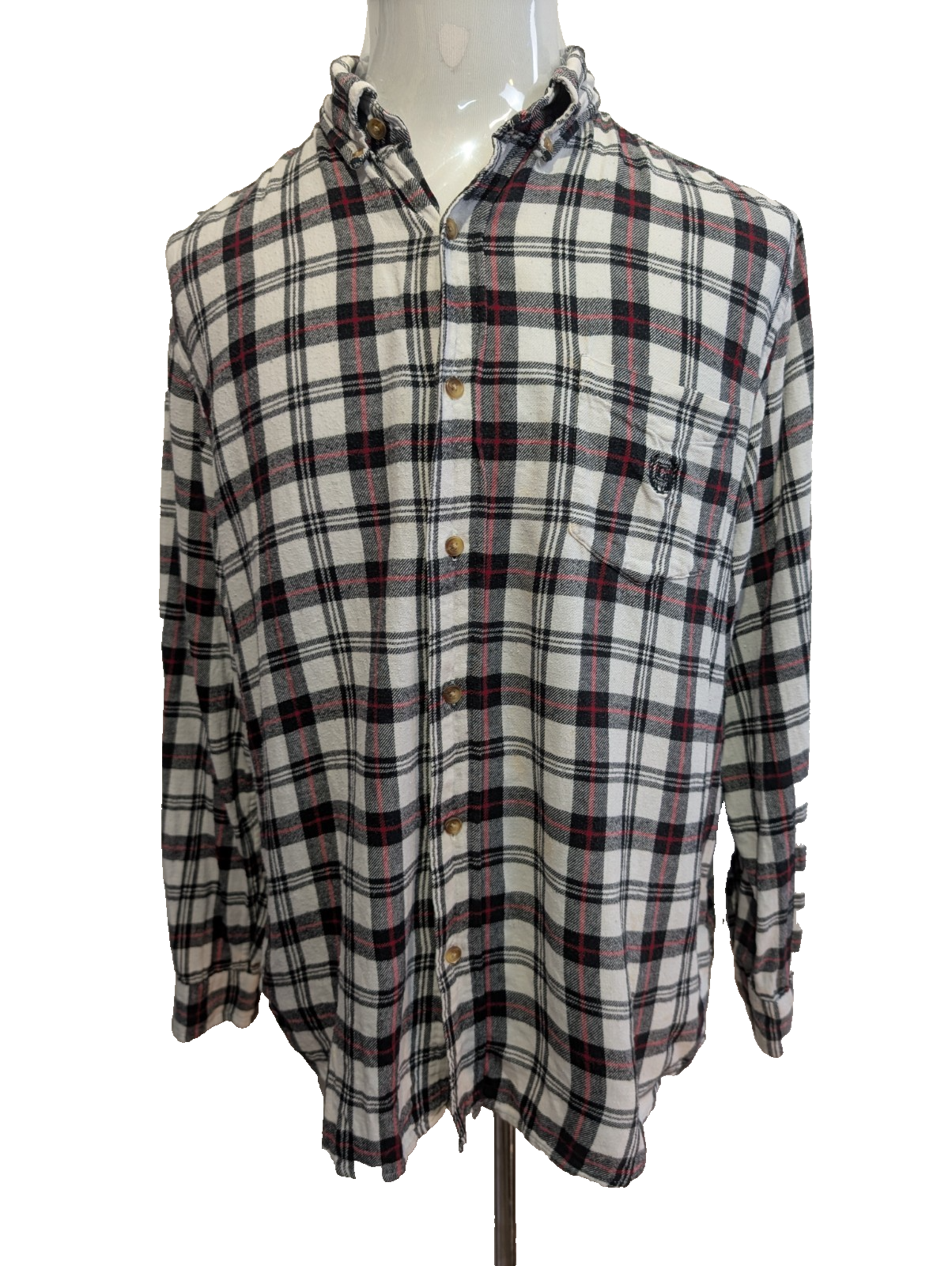 Chemise Flanelle CHAPS L Bûcheron Rouge Noir Blanc |279S