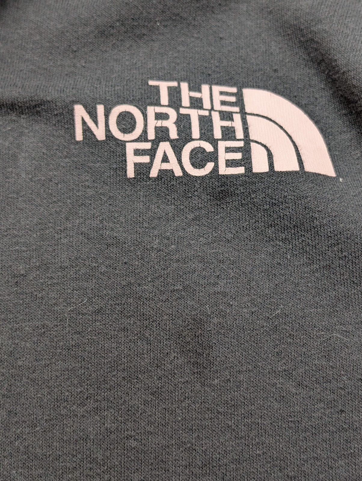 The North Face Sweat à Capuche Gris Anthracite Logos Rose Pâle - Taille M Homme
