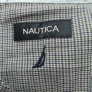 Chemise Nautica XL Bleu Vert Pied-de-poule Flanelle Fine 100% Coton
