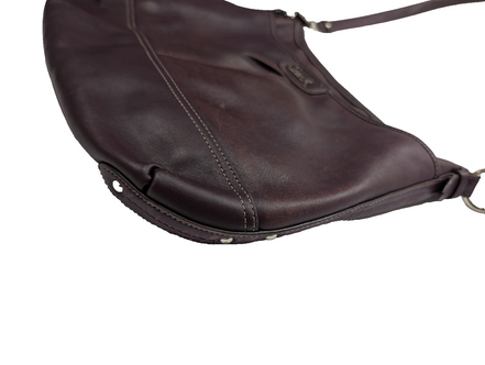Sac Coach cuir bordeaux rouge vin bandoulière 36 cm très bon état