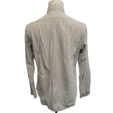 Chemise Ralph Lauren M Vert Bleu Carreaux Oxford Shirt Button Down Logo Marron