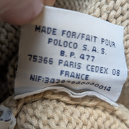 Pull POLO Ralph Lauren Rare - Col rond - 56% Lin / 44% Coton - Beige - Taille L