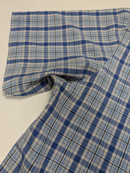Chemise Chaps manches courtes bleu à carreaux taille L #229msch