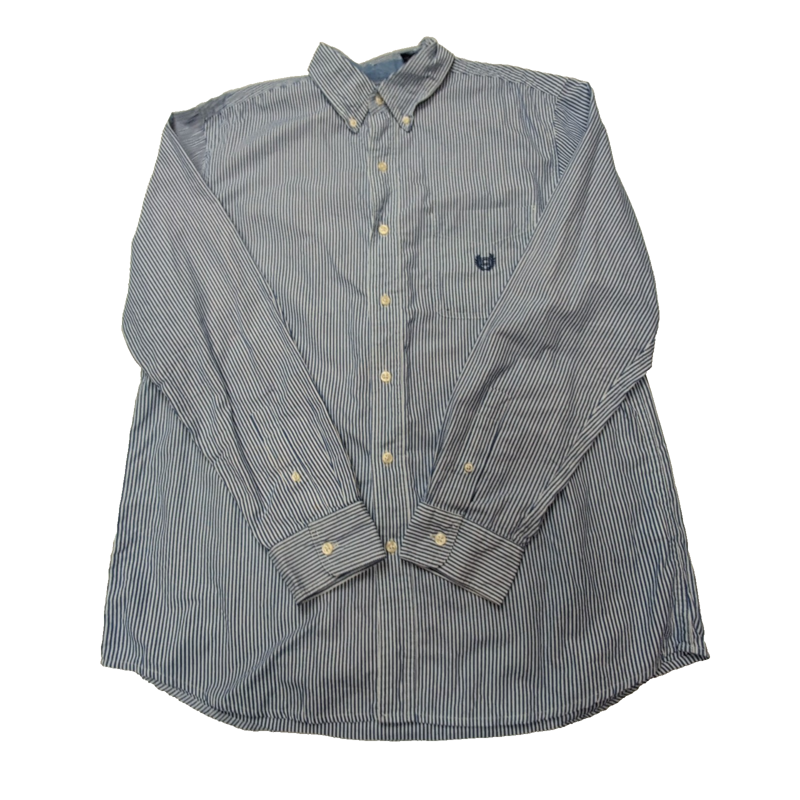 Chemise CHAPS bleue à rayures taille L #62e
