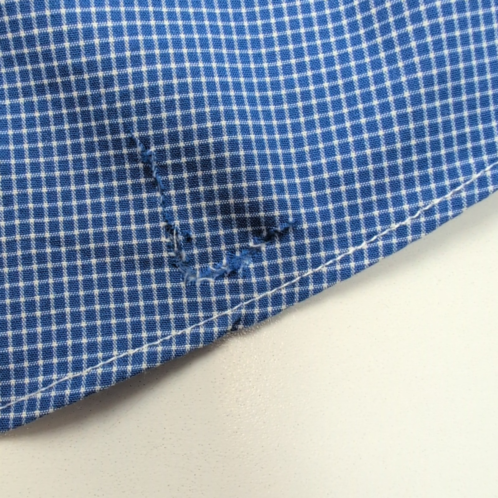 Chemise Lauren Ralph Lauren Bleue À Petits Carreaux Slim Fit Taille L XL