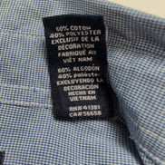 Chemise CHAPS bleue unie 1 poche manches courtes taille L homme
