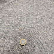 Pull ADIDAS Vintage Col Zippé 80% Laine Gris Logo Brodé Femme Taille L