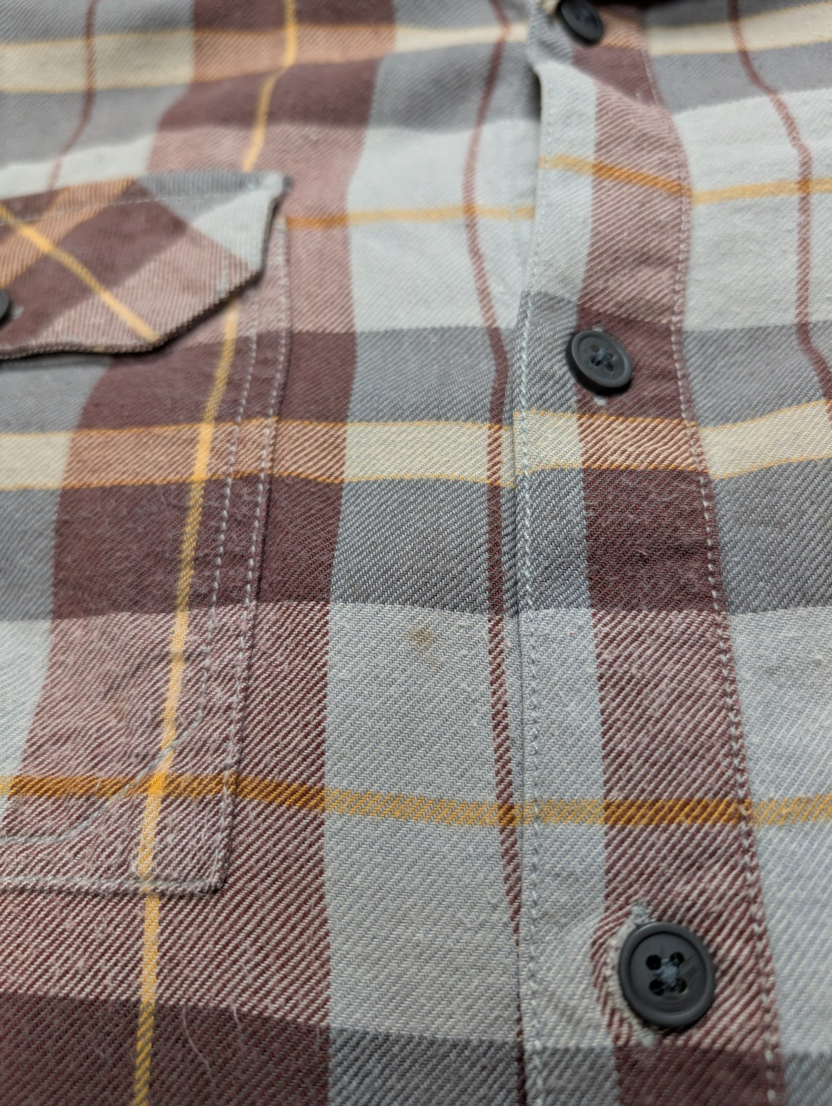 🏔️ Chemise COLUMBIA Taille L Flanelle Outdoor Carreaux Marron 2 poches