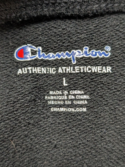 Short Coton Noir Champion Grand Logo Brodé Taille S 3 Poches
