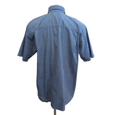 Chemise WRANGLER Homme L Bleue à Carreaux Wrinkle Resistant Poche