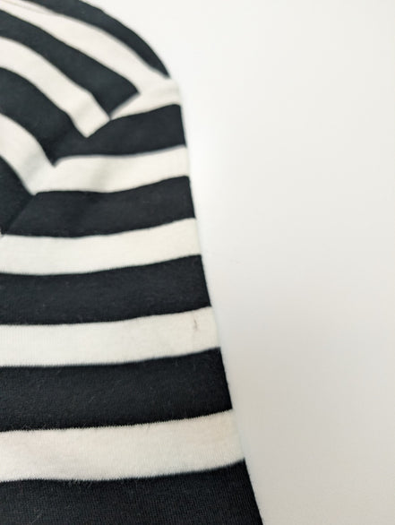Marinière LAUREN Ralph Lauren M rayures noir blanc manches 3/4 zip doré