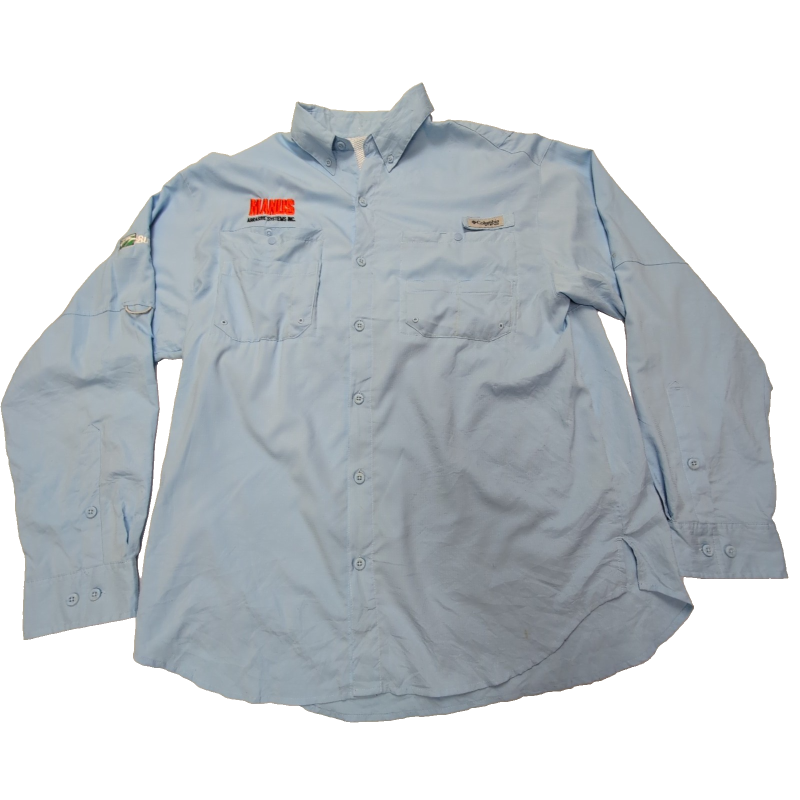 Chemise Columbia PFG bleue uni taille XXL #91e