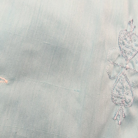 Chemise Guayabera Maya Real 3XL Bleu Brodée 4 Poches Made in Mexico