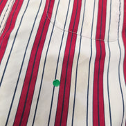 Chemise Bugle Boy Classics XL Rayures Rouge Bleu 100% Coton Vintage