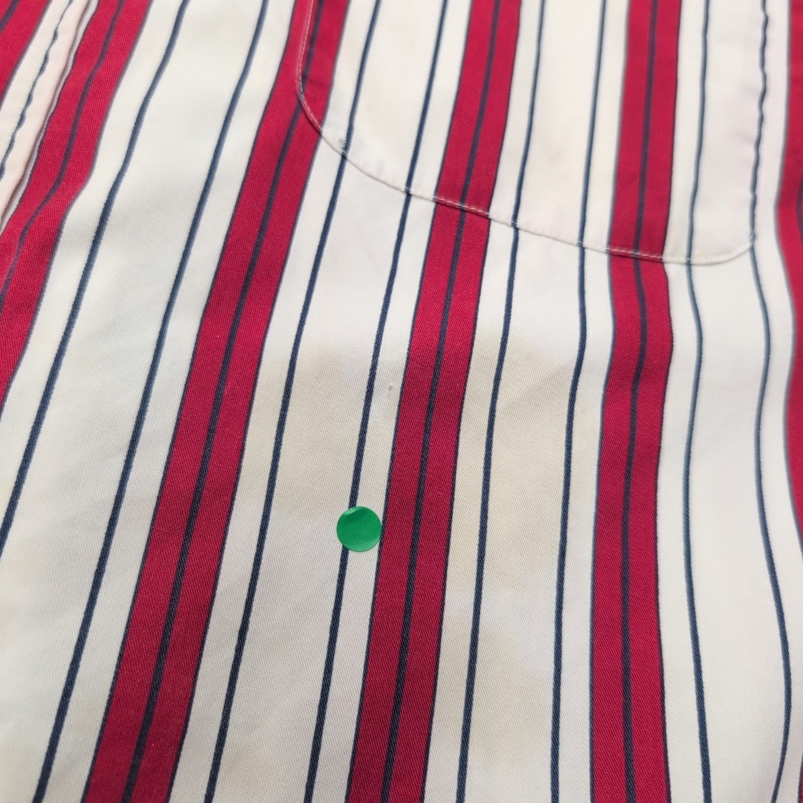 Chemise Bugle Boy Classics XL Rayures Rouge Bleu 100% Coton Vintage