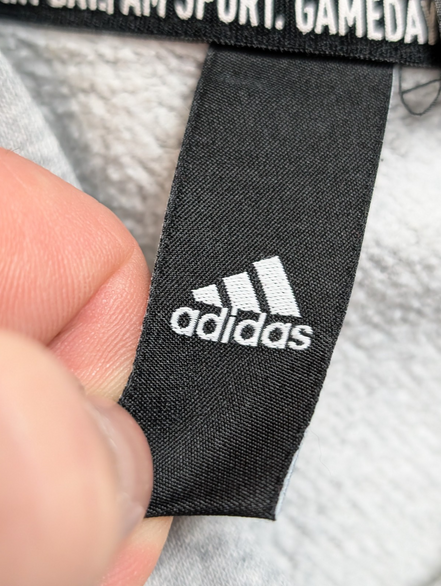 ➜ Sweat à Capuche Adidas Vintage - Logo Poitrine - Gris - Taille S