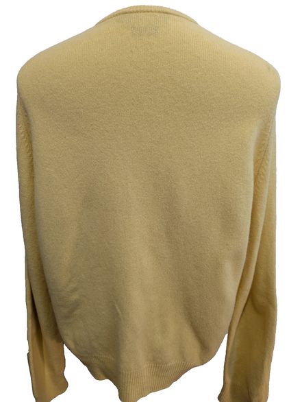 Pull Polo Ralph Lauren Col V 100% Laine d'Agneau Jaune - Taille XL (ajusté)