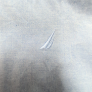 Chemise Nautica 80's 2 Ply Bleu Clair 3XL 4XL Coton manches longues